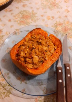 Una foto de Calabaza rellena