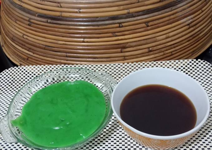 Langkah Mudah untuk Membuat Bubur Sumsum Tepung Ketan Putih(Rasa Pandan Pisang Kepok Gembor) yang Lezat