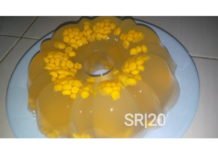 Cara Gampang mengolah Pudding Jelly Jagung yang Lezat Sekali