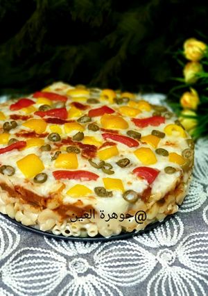 صورة لوصفة بيتزا المعكرونة