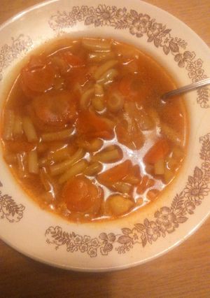 Zöldbab leves recept fotója