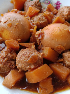 Foto resep Bola daging kuah kecap