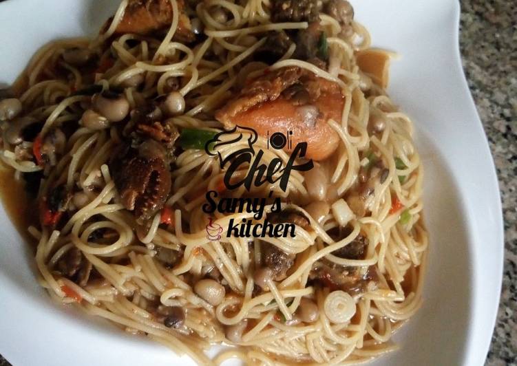 Easiest Way to Prepare Perfect Simple Spaghetti and bean