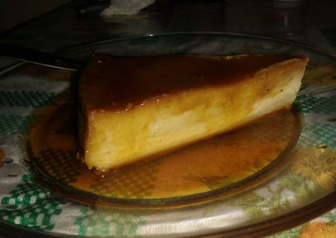 Flan napolitano de queso Receta de Gladys- Cookpad