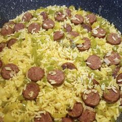 A picture of Trinity Sausage Rice.
