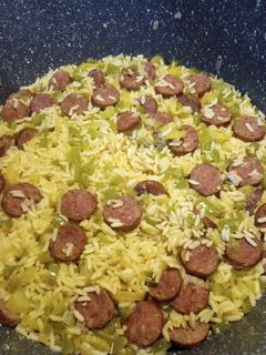 A picture of Trinity Sausage Rice.
