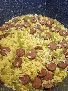 A picture of Trinity Sausage Rice.