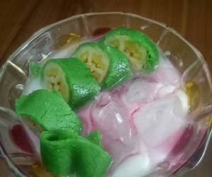 Cara Memasak Cepat Es pisang ijo dadar Ala Restoran Cara Memasak Cepat Es pisang ijo dadar Ala Restoran