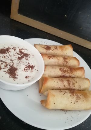صورة لوصفة سبرنج رول بحشوة الدجاج 🌸