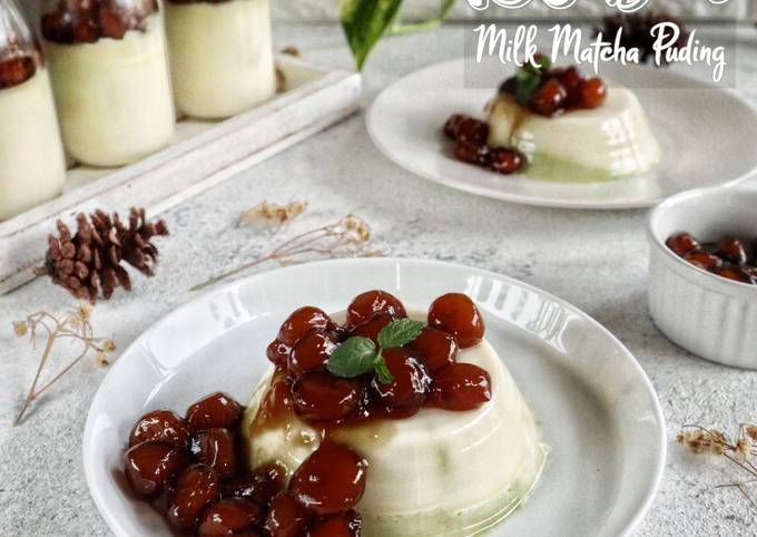 Resep Boba milk matcha pudding yang Menggugah Selera