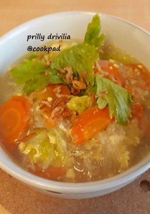 Foto resep Bihun Kuah Telur Apung