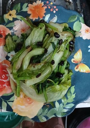 豆豉大陸妹炒菠菜 的食譜成品照片