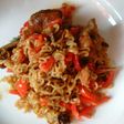 Ramen o fideos chinos con pollo