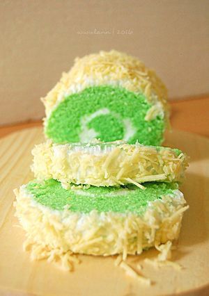 Foto resep Bolu Gulung Pandan Keju