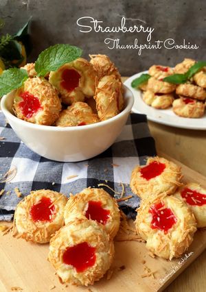 Foto resep Strawberry Thumbprint cookies
