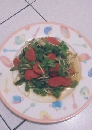 Foto resep tumis buncis,tauge, sosis ceria
