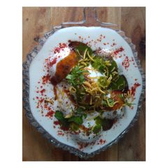 A picture of Dahi vada recipe.