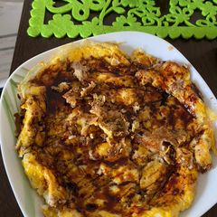 Eggs with dates syrup for breakfast A picture of Eggs with dates syrup for breakfast.