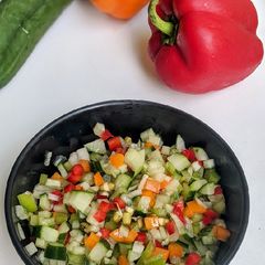 A picture of Mexican cucumber salad.