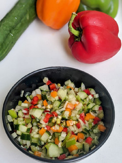 A picture of Mexican cucumber salad.