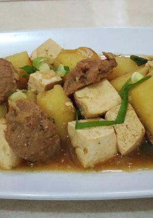 Foto resep Semur daging tahu