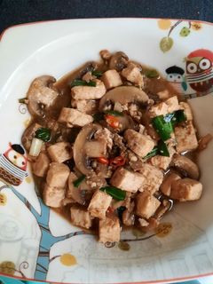 Foto resep Tumis tahu jamur kancing lezattt