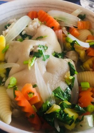 Hình của món Nui móng giò heo Nhật.