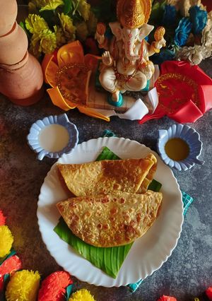 A picture of Ranga Aloor Puran Puli(Sweet Potato Stuffed Puli Paratha).