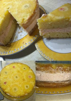 Φωτογραφία της συνταγής Ανάποδο cheesecake ανανά!!