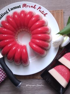 Foto resep Puding Lumut Merah Putih