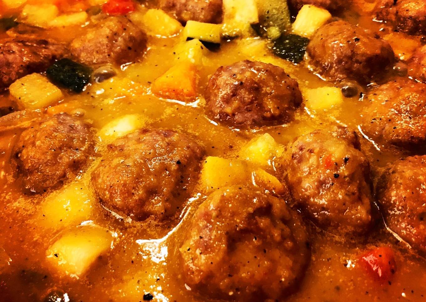 Albóndigas morunas con verduras