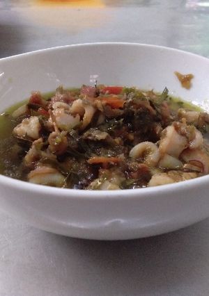 Foto resep Cumi rempah sambel ijo