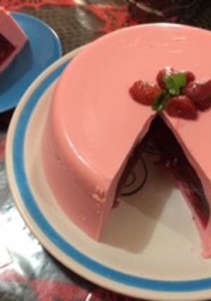 Una foto de Gelatina fresas