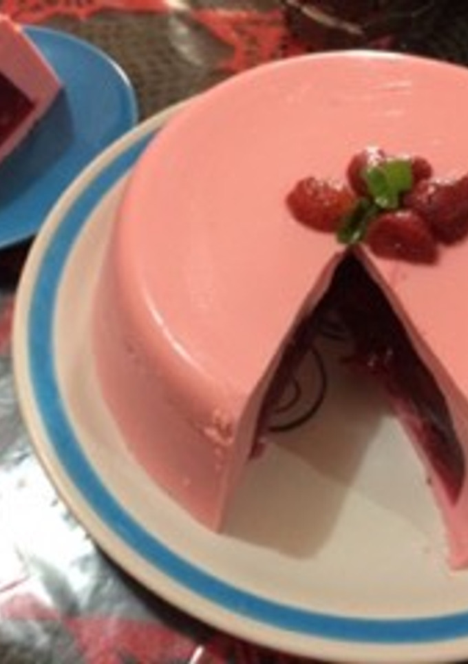Una foto de Gelatina fresas