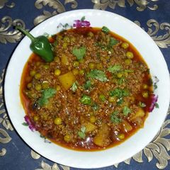 Aloo matar keema A picture of Aloo matar keema.
