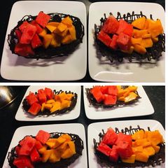 Fruit Chocolate Basket : A picture of Fruit Chocolate Basket :.