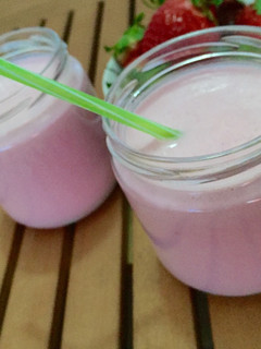 Una foto de Batido de fresa