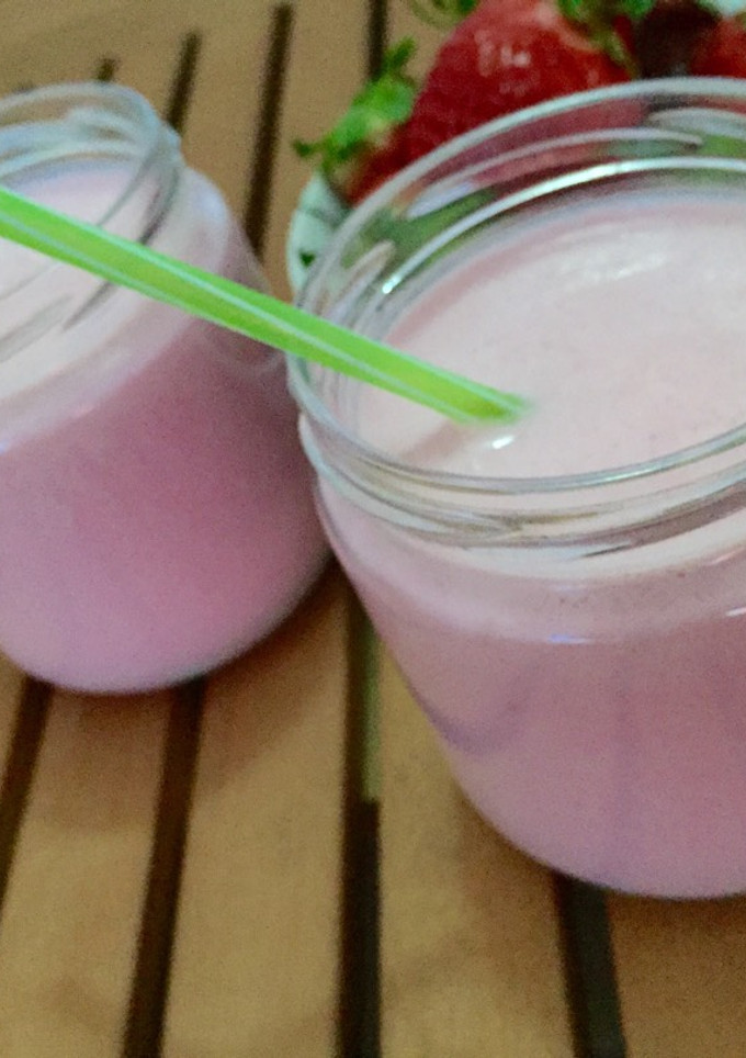 Una foto de Batido de fresa