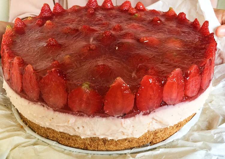 Cara Menyiapkan 21st recipe for my 21st birthday🙃 Strawberry Cheesecake-No Bake Anti Ribet!