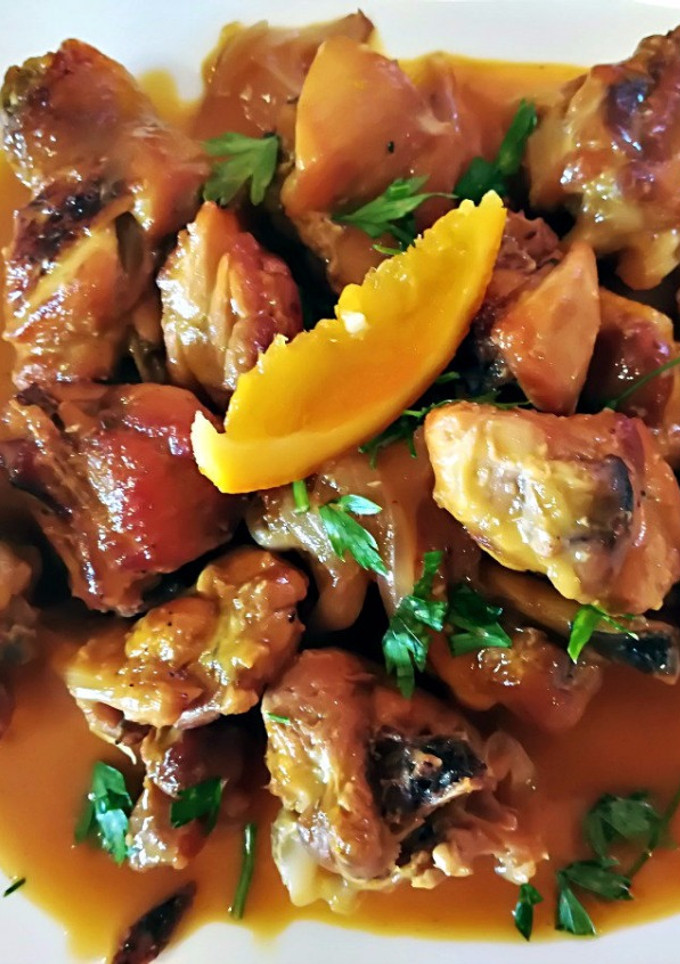 Una foto de Pollo a la naranja