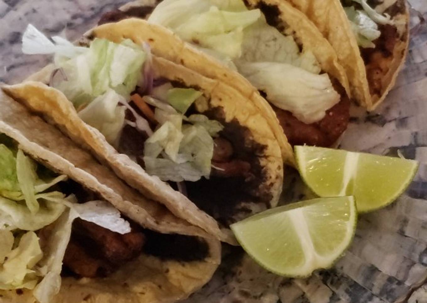 Tacos de chicharrón de pollo