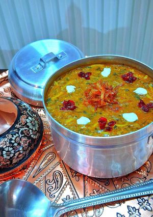 عکسی از دستور سوپ بلغور با گوشت گردن گوسفند