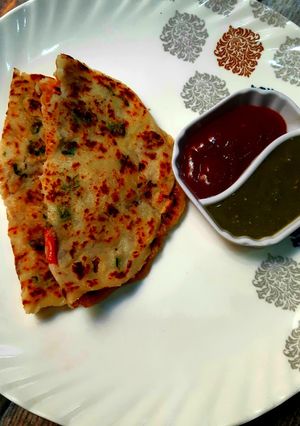 A picture of Flatten rice chilla.
