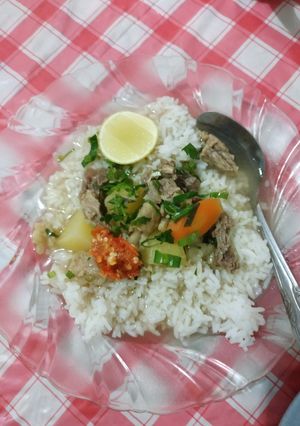 Foto resep Soup Daging kuah bening + nasi