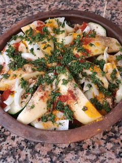 Una foto de Tajín de verduras