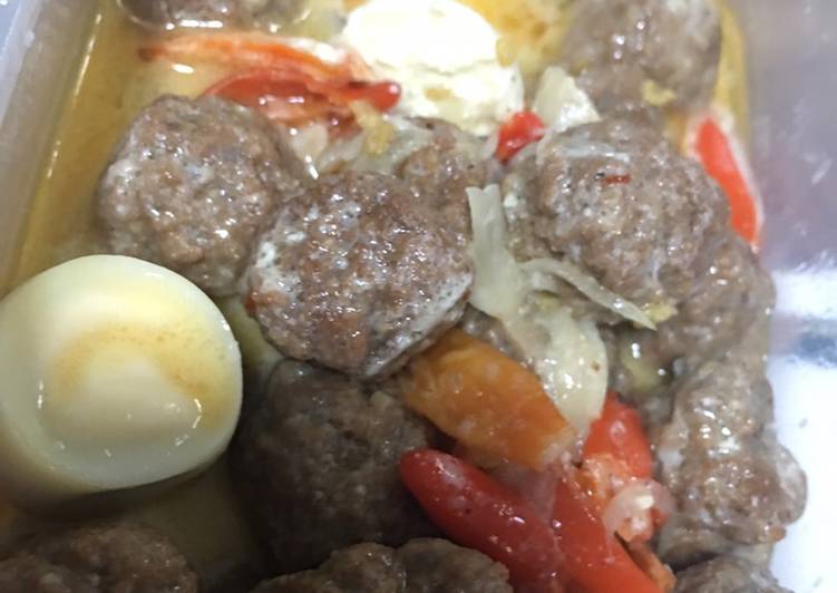 Resep Bola daging santan pedas yang Bikin Ngiler