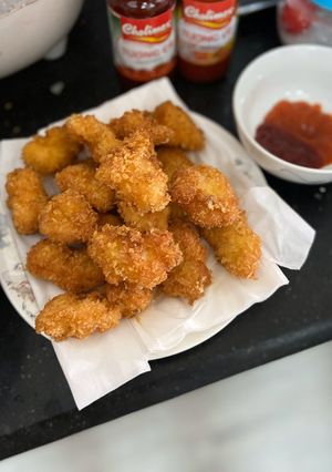 Hình của món Gà viên chiên xù giòn tan.