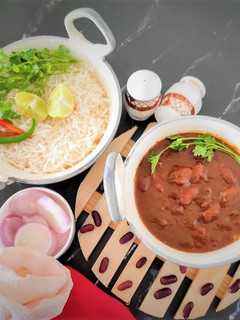 A picture of Rajma chawal.