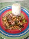 Pollito con champiñones y Verduras