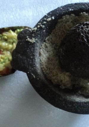 Una foto de Guacamole con melón verde las correa frió
